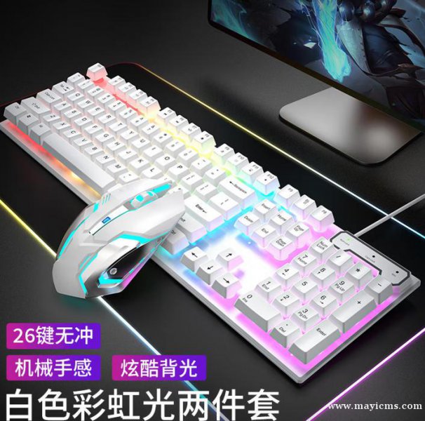 黑暗武士电脑键盘鼠标套装有线键盘